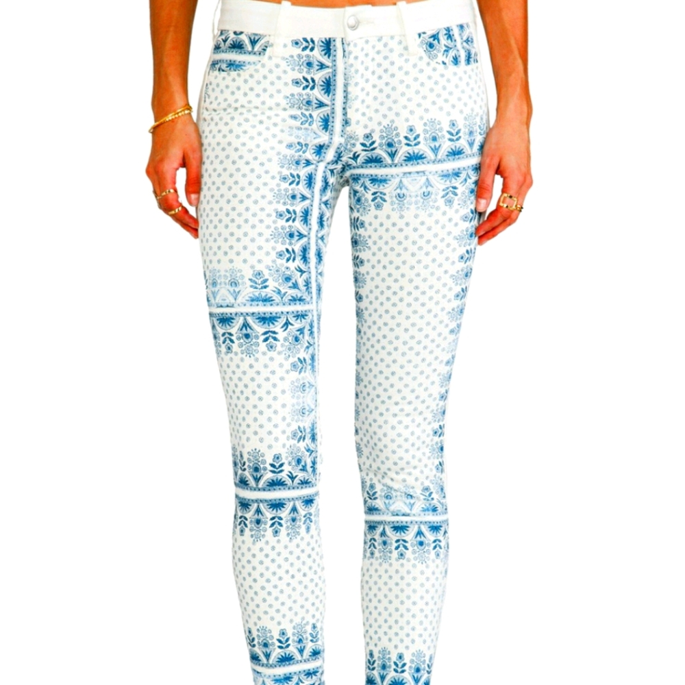 JOE'S ANKLE SCARF PRINT STRETCH JEANS
